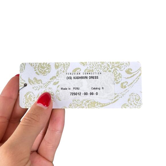 Peruvian Connection NWT Kashmiri 100% Pima Cotton Knit Long Sleeve Sweater Dress - Picture 13 of 14